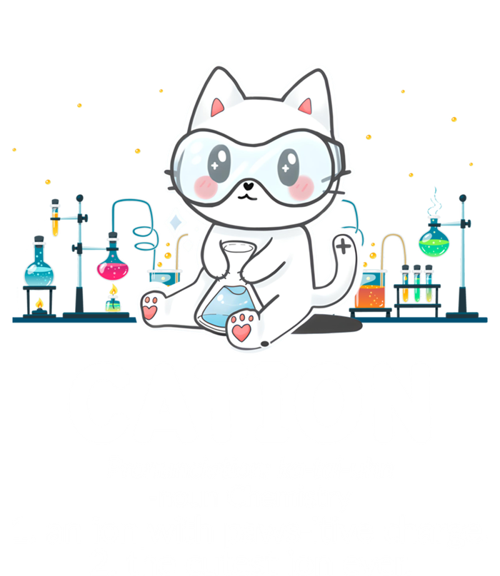 Chemistry Humor Science Teacher Cat Pun Cation Gift T-Shirt