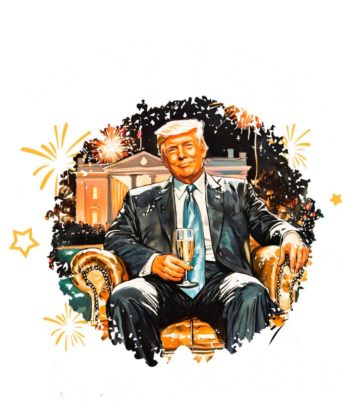 New Year New American Trump 2025 Metallic Star Ornament