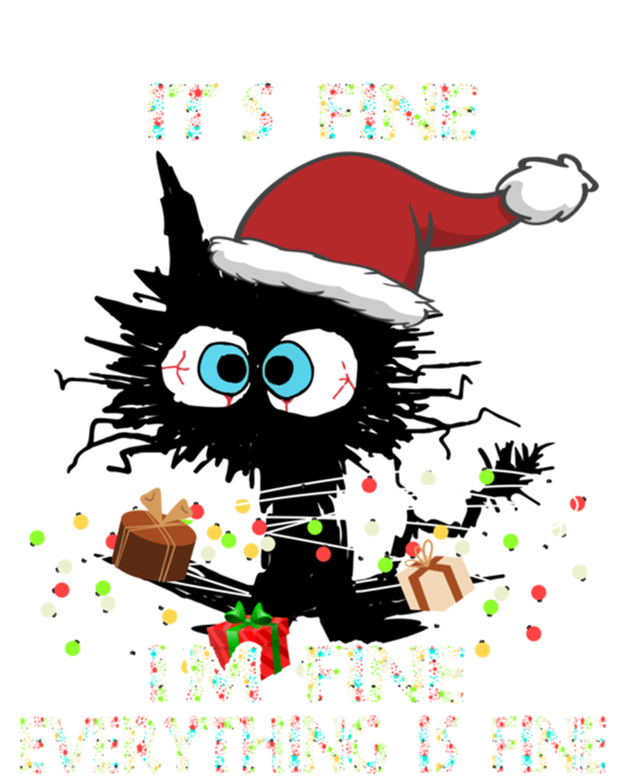 Christmas Black Cat ItS Fine IM Fine Everything Is Fine Great Gift T-Shirt