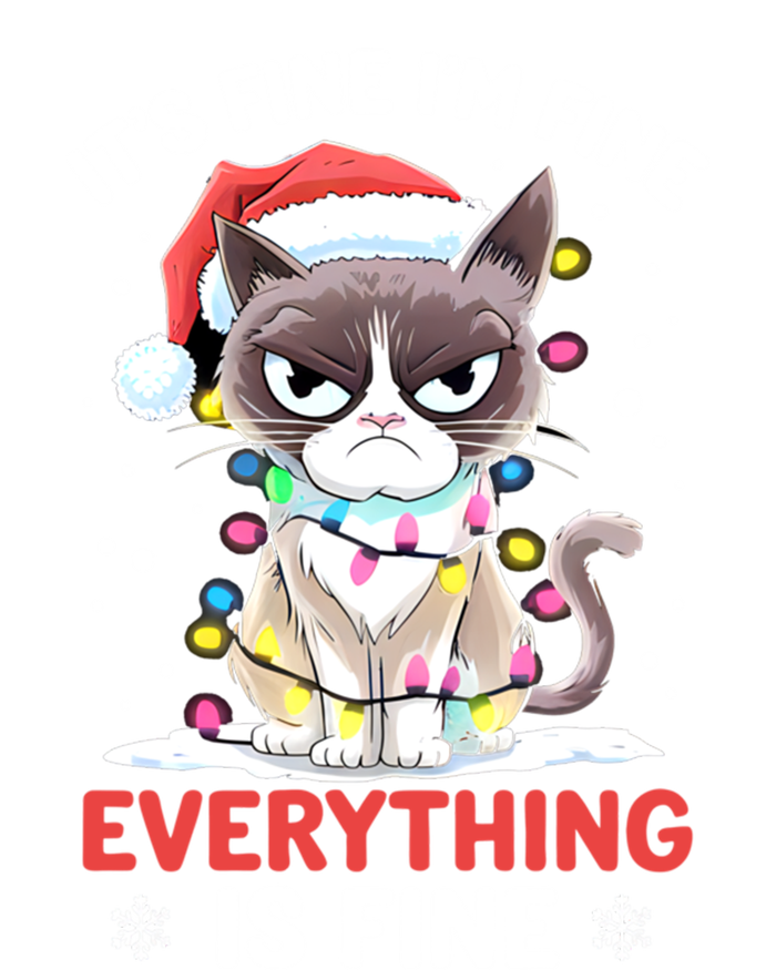 Christmas Cat Cute ItS Fine IM Fine Everything Is Fine Gift Valucap Bio-Washed Visor