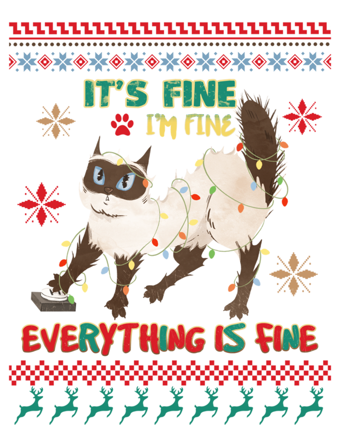 Christmas Cat It´S Fine I´M Fine Everything Is Fine Gift T-Shirt