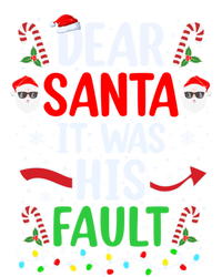 Dear Santa It Was His Fault Xmas Couples Christmas Gift Full-Length Apron With Pockets