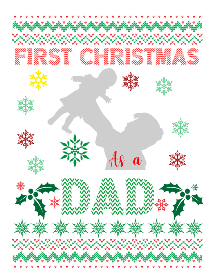 First Christmas As Dad Cute Family Matching New Daddy Xmas Gift T-Shirt