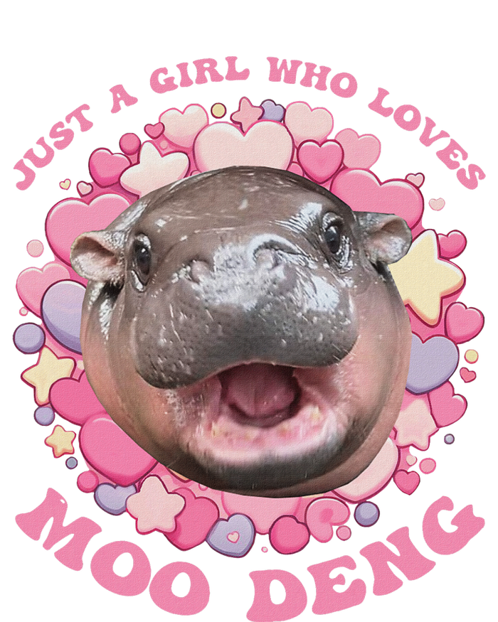 Cute Baby Hippo Moo Deng Cool Just A Girl Who Loves Moo Deng Baby Bodysuit