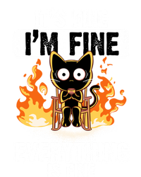 ItS Fine IM Fine Everything Is Fine Black Cat Funny Cat Cool Gift Women's V-Neck T-Shirt