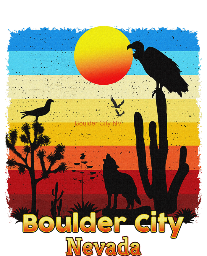 Boulder City Nevada Nv Coyote Sunset Retro Desert Drawstring Bag