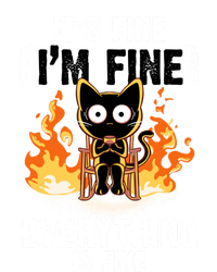 ItS Fine IM Fine Everything Is Fine Black Cat Funny Cat Great Gift T-Shirt