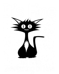 ItS Fine IM Fine Everything Is Fine Cat Funny Gift Tie-Dye T-Shirt