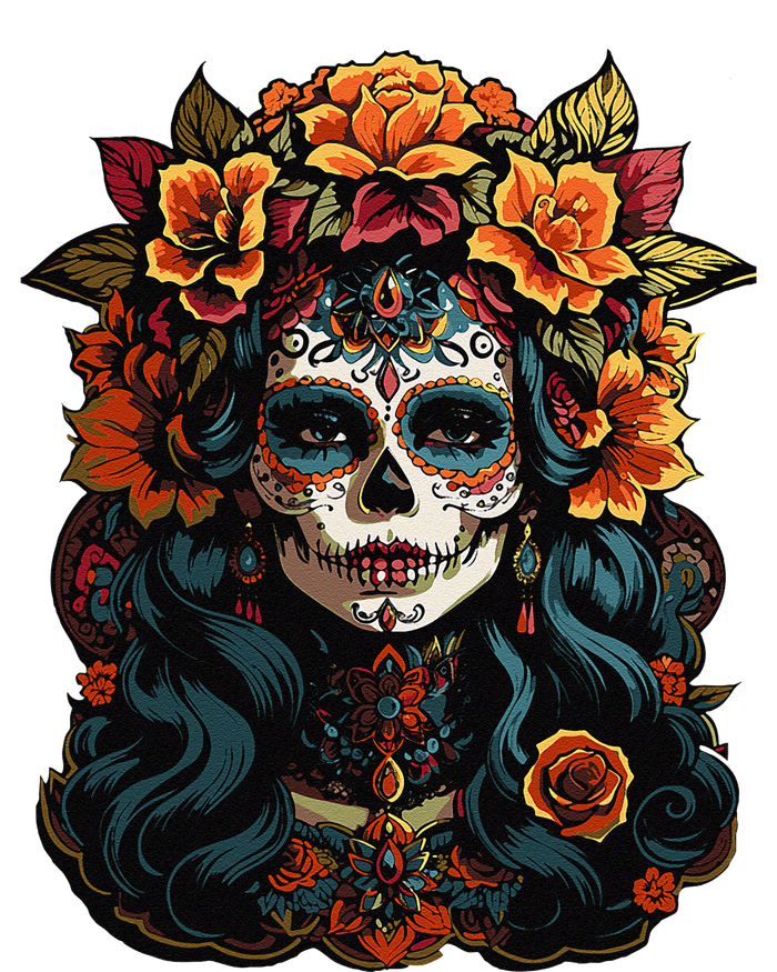 Day Of The Dead De Los Muertos La Catrina Sugar Skull Women T-Shirt