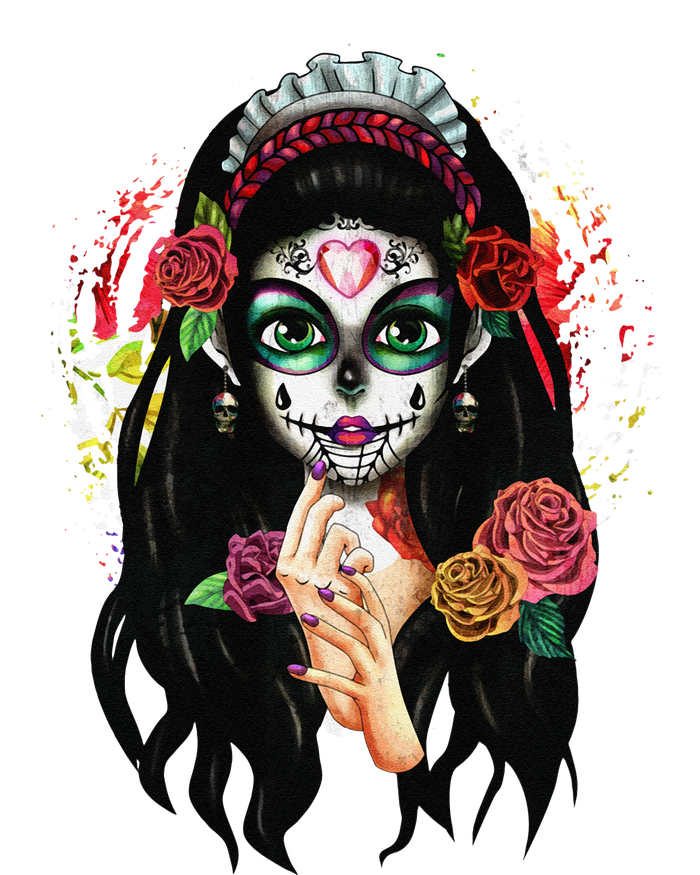 DíA De Los Muertos La Catrina Day Of The Dead Sugar Skull T-Shirt