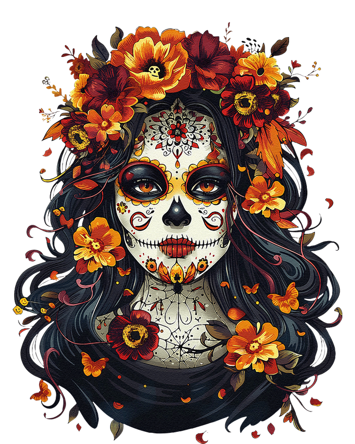 De Los Muertos La Catrina Day Of The Dead Sugar Skull Women T-Shirt