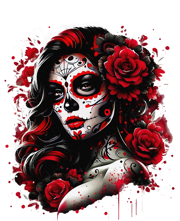 Sugar Skull Women De Los Muertos La Catrina Day Of The Dead T-Shirt