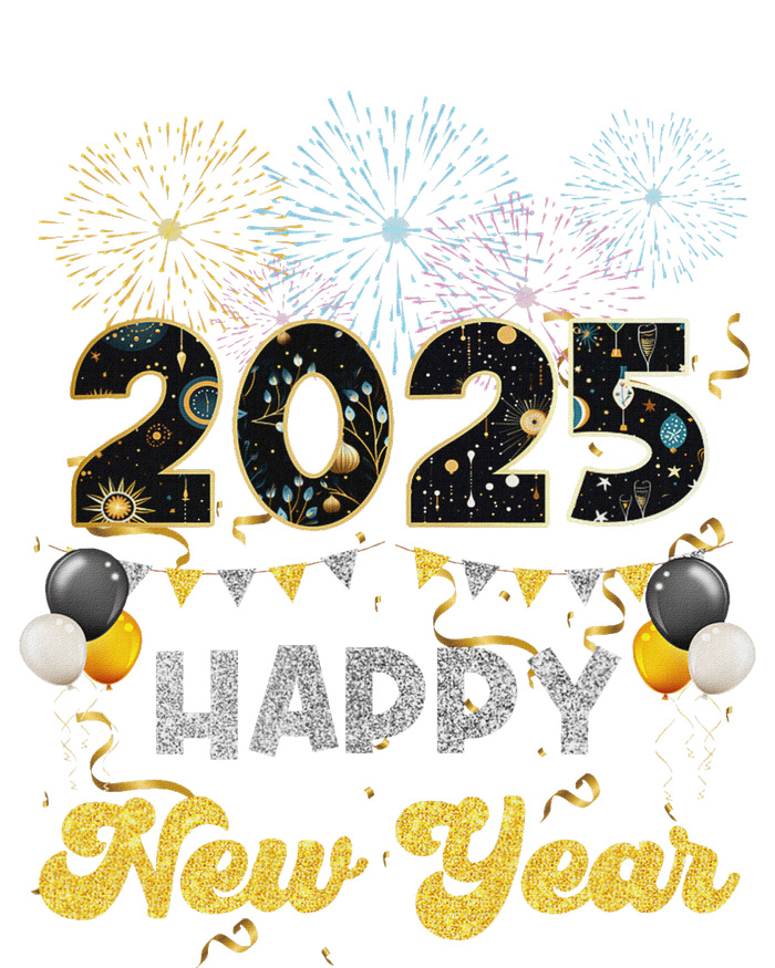 Happy New Year Party 2025 Ballon Family Matching Women's Racerback Tank