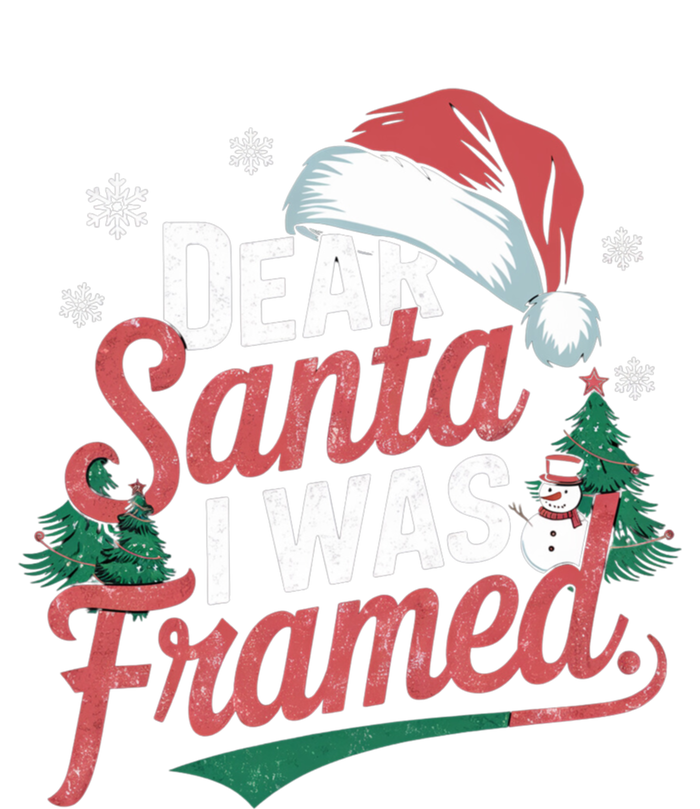 Dear Santa I Was Framed Christmas Outfit Cool Gift Full-Length Apron With Pockets