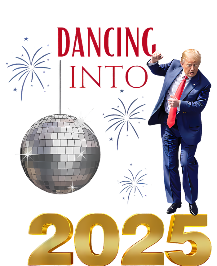 New Year Trump Dancing 2025 Maga Funny Party Countdown Kids Long Sleeve Shirt