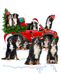 Santa Bernese Mountain Dog Red Truck Christmas Tree Pajamas Gift Tall Long Sleeve T-Shirt