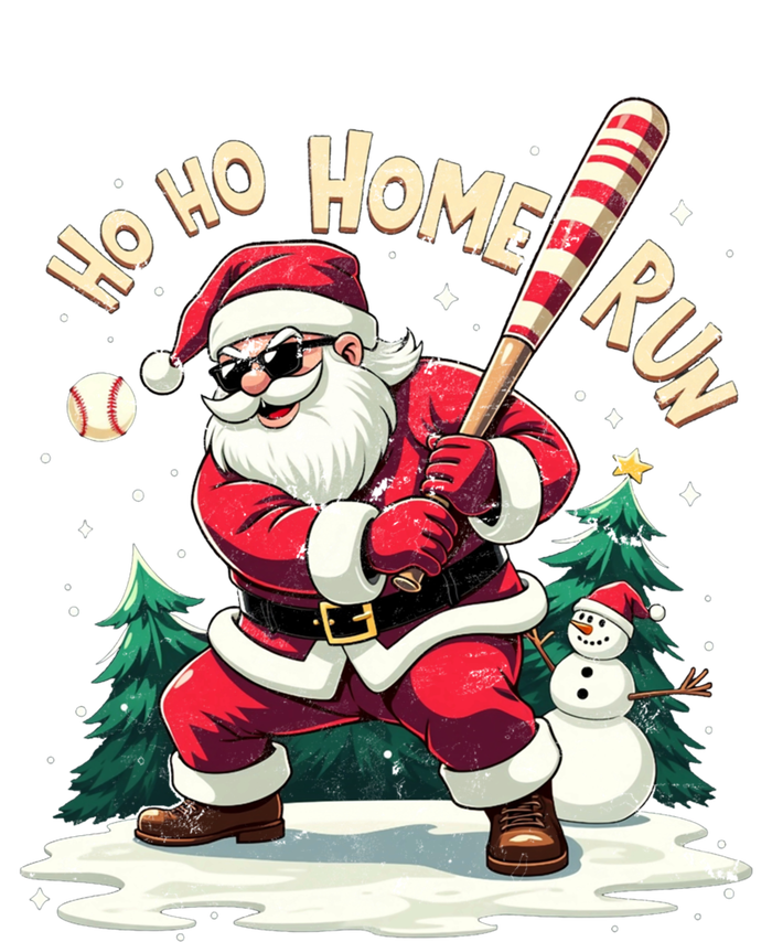 Santa Playing Baseball Ho Ho Home Run Baseball Christmas Gift Tall Sweatshirt