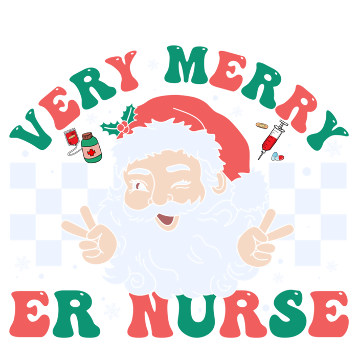 Very Merry Er Nurse Santa Christmas Retro Xmas Nursing Great Gift T-Shirt