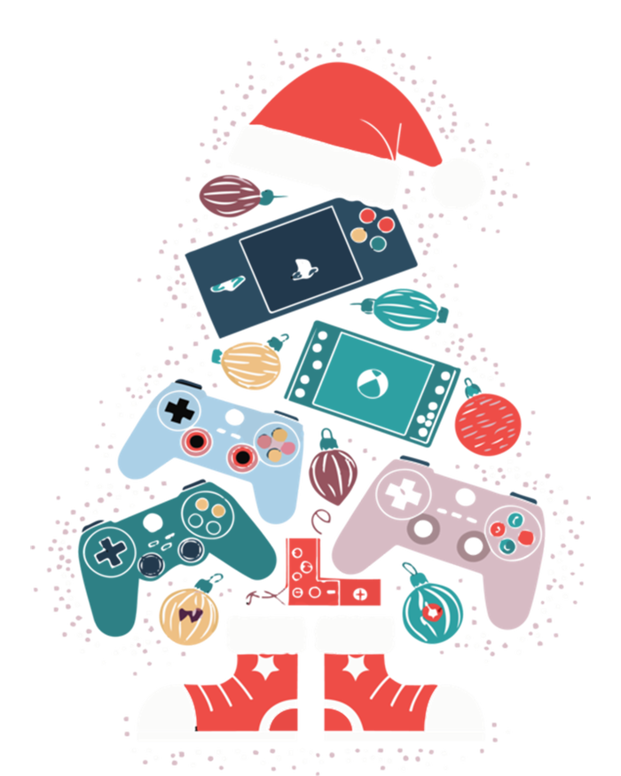 Video Game Controller Christmas Tree Gamer Funny Gift T-Shirt