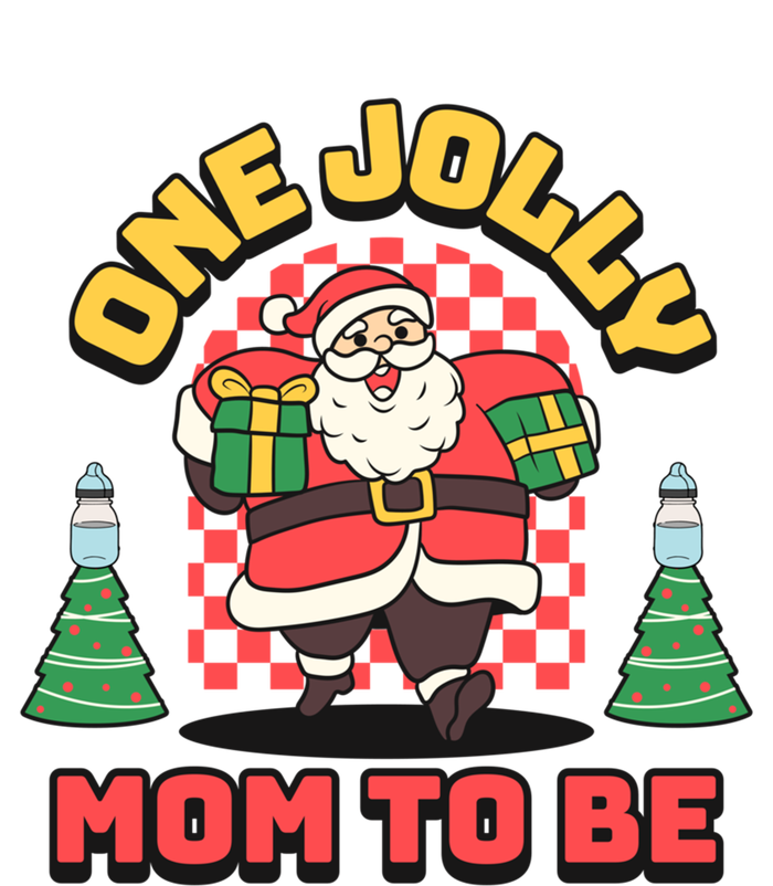 One Jolly Mom To Be Santa Funny Pregnancy Christmas Gift T-Shirt