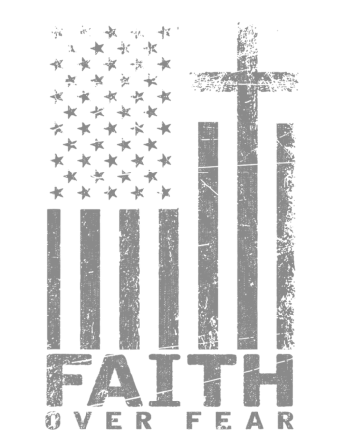 Usa Flag Patriotic American Faith Over Fear Prayer T-Shirt