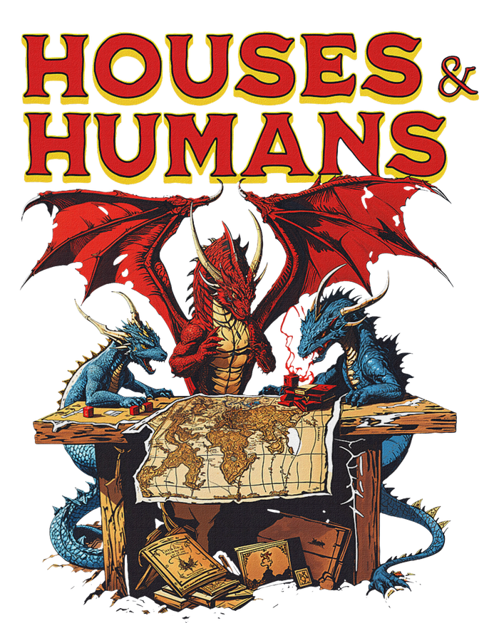 Houses And Humans Vintage Retro 90s Funny Gamer Gaming T-Shirt