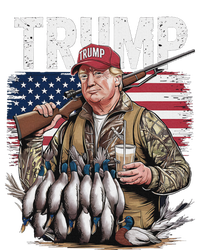 Retro Trump Hunting Duck Hello Hunting Camo Hunting Us Flag T-Shirt