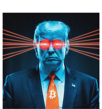 Trump Bitcoin Laser Eyes Crypto Fan Cryptocurrency Investor T-Shirt