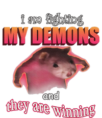 I Am Fighting My Demons And They Are Winning Funny Rat Meme Tie Dye Hoodie