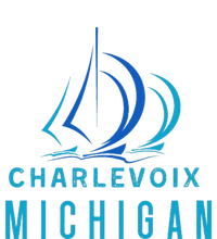 Michigan Michigander Great Lakes Lake Charlevoix Souvenir Cropped Pullover Crew