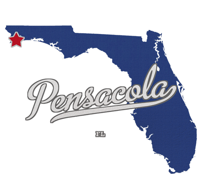 Pensacola Florida Fl Map T-Shirt