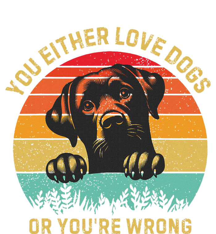 Vintage Either You Love Dog Or YouRe Wrong Funny Dogs Lover Mousepad