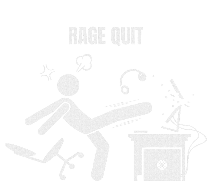 Funny Gamer Rage Quit Stick Figure Gaming Sarcastic Meme T-Shirt