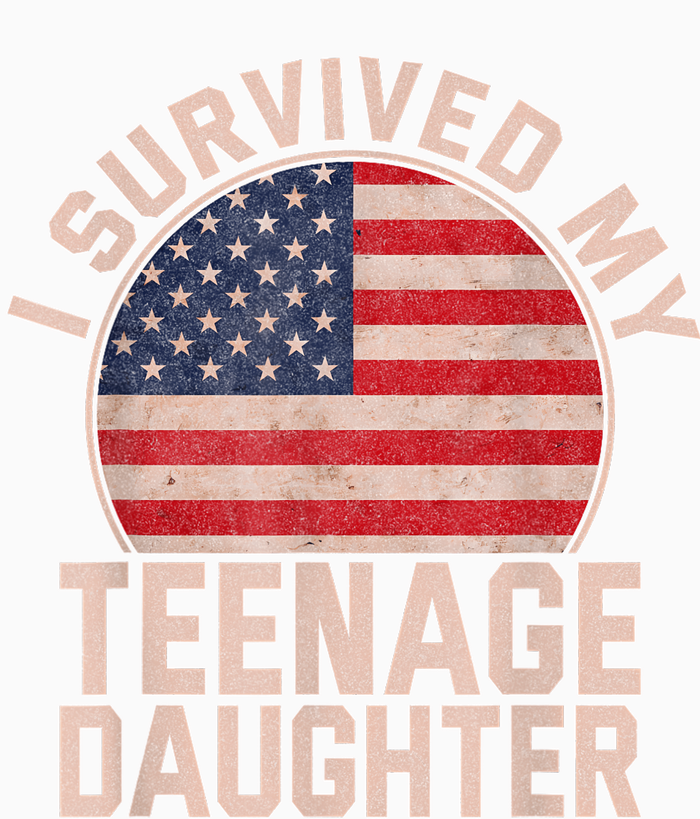 I Survived My Teenage Daughter Birthday American Flag Lover Tie Dye Hoodie