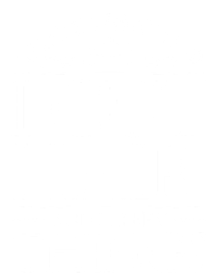 I Cut Hair And Know Things Hairdresser Hairstylist Barber USA-Made Doggie Bandana