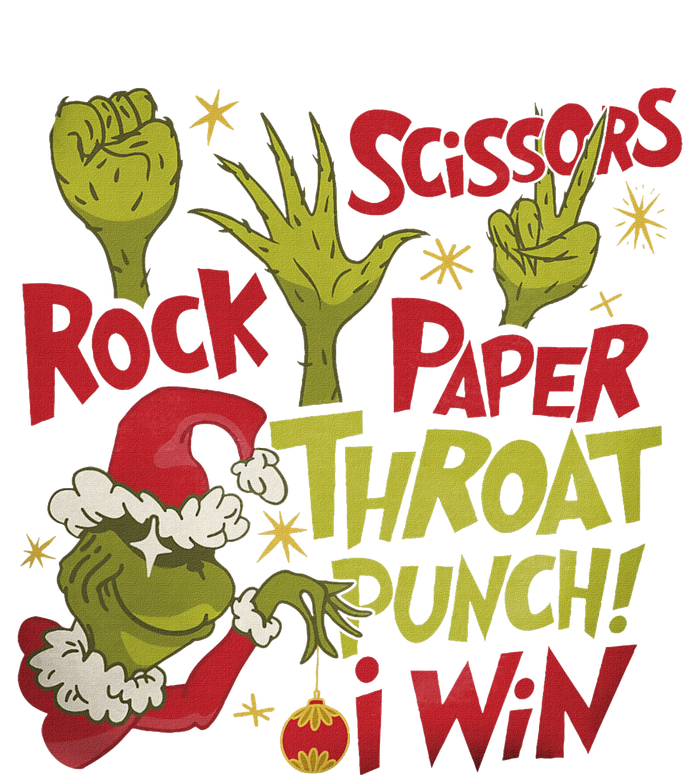 Rock Paper Scissors Throat Punch I Win Funny Christmas T-Shirt