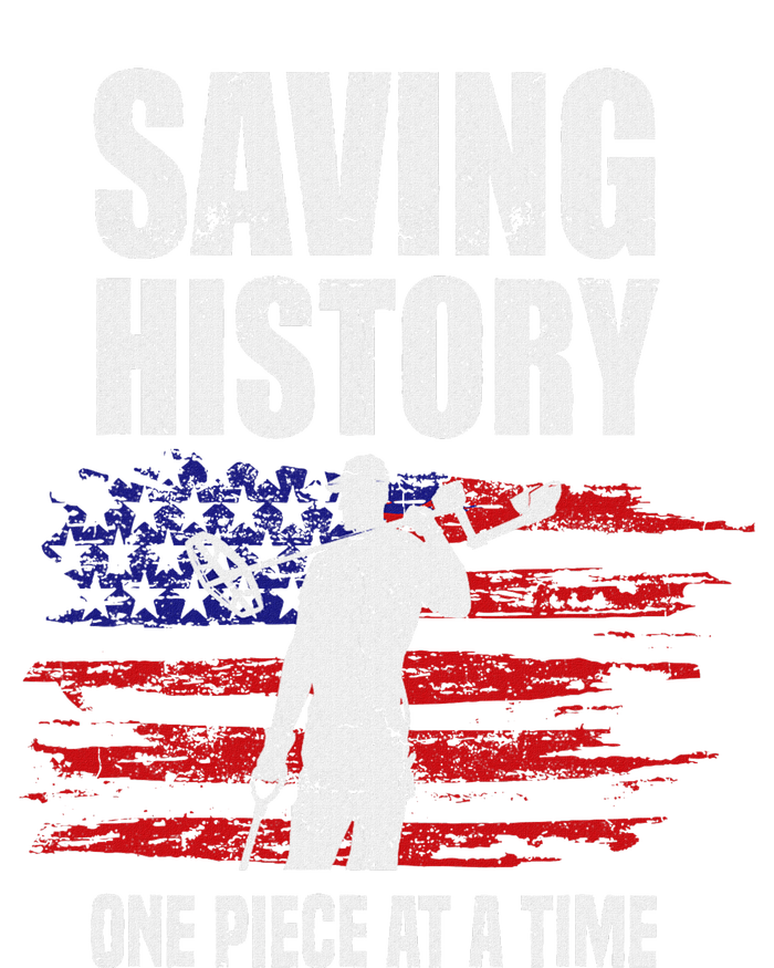 Saving History American Flag Usa Funny Metal Detecting T-Shirt