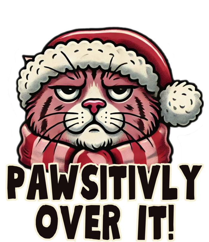 Pawsitively Over It Funny Grumpy Cat Christmas Great Gift Softstyle Adult Sport Polo