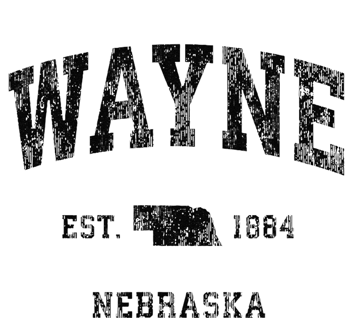 Wayne Nebraska Ne Vintage Athletic Black Sports T-Shirt