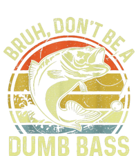 Fishing Bruh Dont Be A Dumb Bass Funny Dad Gift Women's Flannel Pajama Set