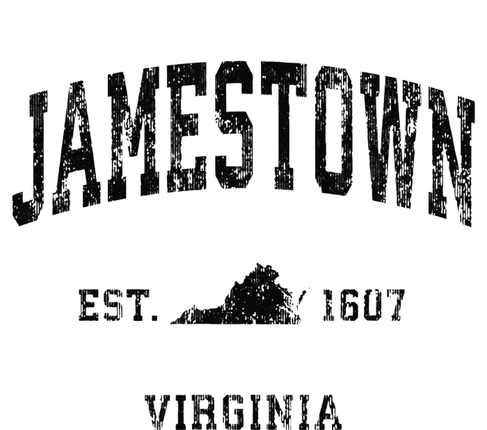 Jamestown Virginia Va Vintage Athletic Black Sports Mousepad