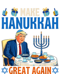 Make Hanukkah Great Again Funny Donald Trump Dinner Jewish Womens Funnel Neck Pullover Hood