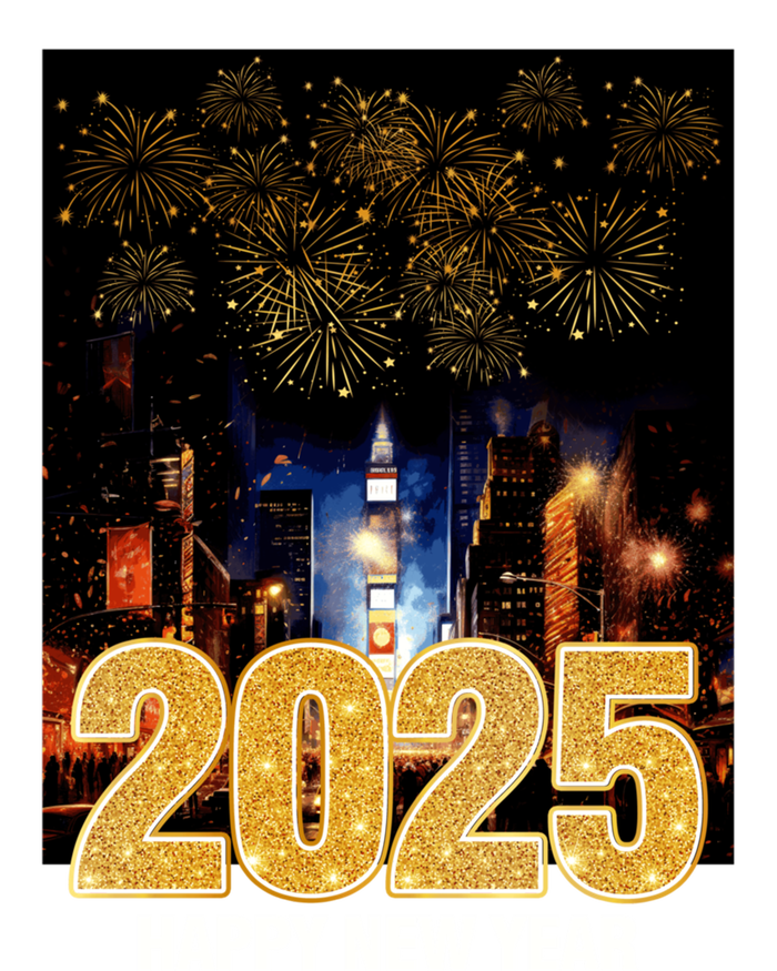 Happy New Year 2025 New York City Fireworks New Years Eve Meaningful Gift T-Shirt