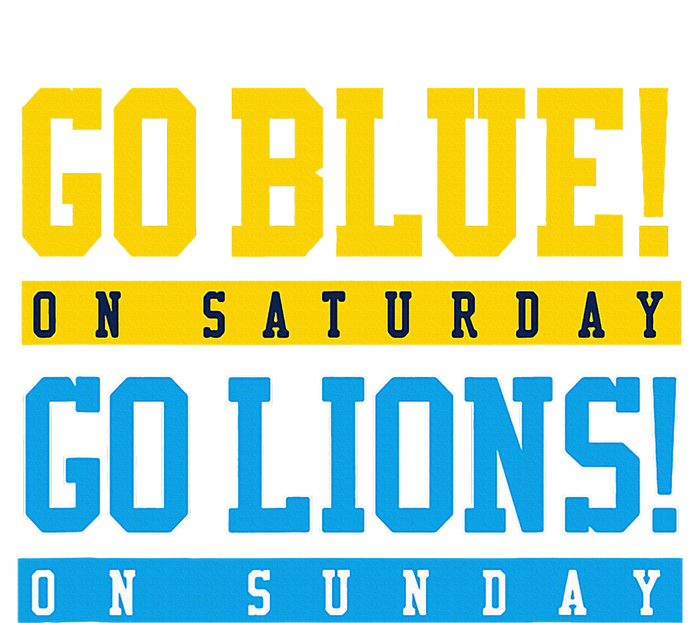 Go Blue! On Saturday Go Lions! On Sunday Football Fan Yupoong Adult 5-Panel Trucker Hat