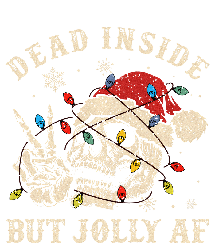 Dead Inside But Jolly Af Funny Skeleton Lights Christmas Gift T-Shirt