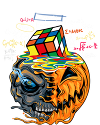 Melting Cube Funny Rubik Rubix Rubics Player Cube Halloween Gift T-Shirt