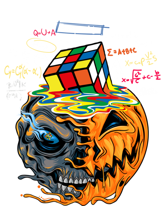 Melting Cube Funny Rubik Rubix Rubics Player Cube Halloween Gift T-Shirt