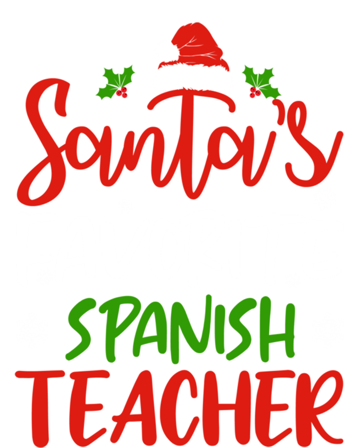 SantaS Favorite Spanish Teacher Funny Christmas Funny Gift T-Shirt