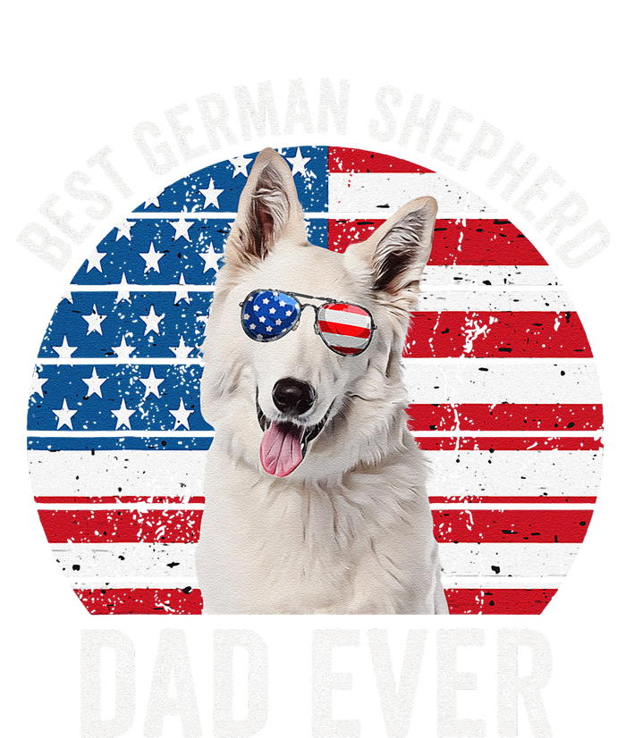 White German Shepherd Dad American Flag Dog Lover Gsd Dog Softstyle Adult Sport Polo