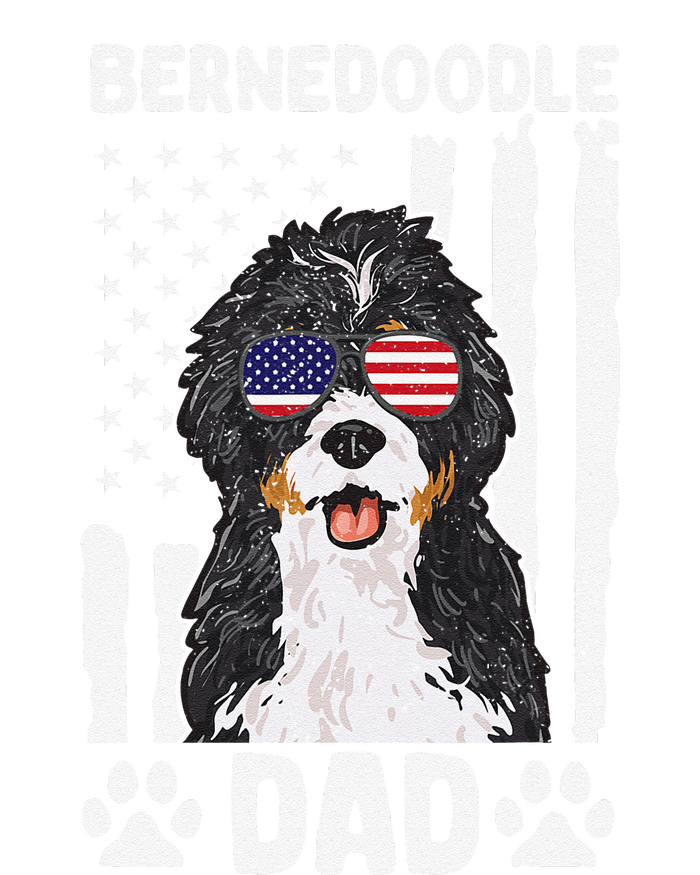 Bernedoodle Dog American Flag Bernedoodle Dad T-Shirt